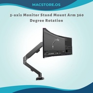 [Ready Stock] 5-axis Monitor Stand Mount Arm 360 Degree Rotation | Cold Rolled Steel | Powder Coat