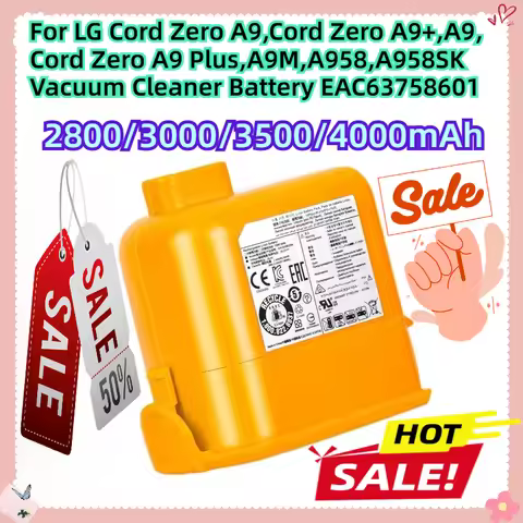 For LG Cord Zero A9,Cord Zero A9+,A9, Cord Zero A9 Plus,A9M,A958,A958SK Vacuum Cleaner Battery EAC63