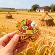 [Creative Refrigerator Stickers] Enhance Clothes Enhancement Enough Food Creative Resin Three-Dimens