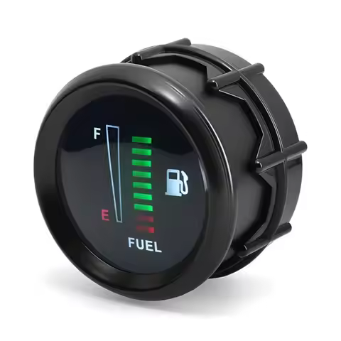 A75E-240-33Ohm 2"52Mm Fuel Level Gauge 10 LED Oil Tank Level Meter With LED Light For Car 12V Displa