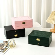 Storage Storage Box Jewelry Box Jewelry Necklace Premium Lock Earrings Jewelry Diamond Pattern Whole