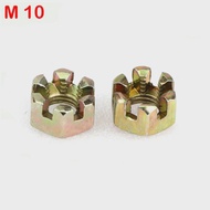 2pcs M10/M12/M14/M16/M20 Hexagon Slotted Nuts for 50cc-250cc ATV Kart Dirt Bike Quad Bike Rear Axle 