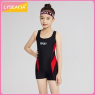 เด็กชุดว่ายน้ำเด็กชุดว่ายน้ำเด็ก Unisex เด็กการฝึกการเรียนรู้ว่ายน้ำเสื้อผ้ายืด One Piece Beachwear 8-14ปี