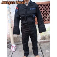 Baju Pdl Hitam Brimob Tactical Original Asli Jatah Polri Pembagian