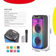 PROFESSIONAL BATTERY BLUETOOTH SPEAKER SYTEM MODEL-NDR-1008