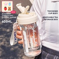 New Sports 605ml Thermos Water Bottle Stainless Steel Hot & Cold Tumbler With Straw And Strap