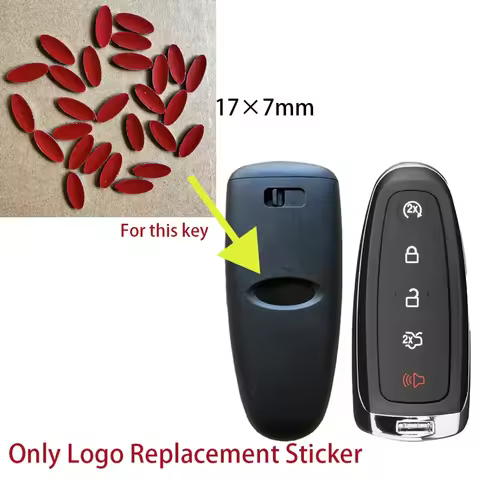 17*7mm DIY Emblem Logo Replacement Sticker Emblem For Ford Smart key shell Ford Edge Escape Explore 