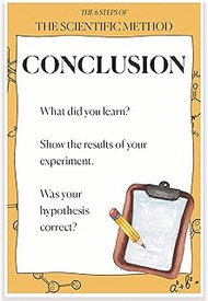 The Scientific Method Classroom Poster - Step 6 Conclusion - Science Classroom Poster - 12 x 18 Inch