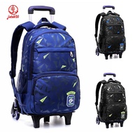 Trolley School Bag 2 or 6 Wheels Boy Girl Primary Secondary School Beg Sekolah Roda Kids Trolley Bag