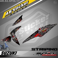 Spin Stiker Striping SPIN 125 - Stiker Motor Suzuki Spin 125 List Variasi Hologram AR.S2 017