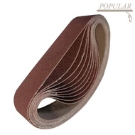 POPULAR 10pcs Sanding Belts, 80 Grit 330 x 30 mm / 1.2 x 13 Inch Abrasive Sanding Belts, Durable Alu
