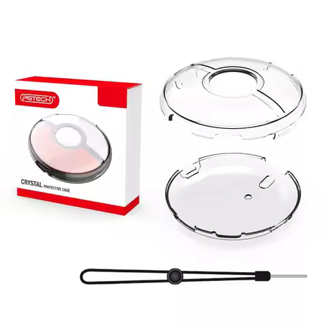 Silicone Matte Clear Soft Case for Pokémon GO Plus+ Transparent Crystal Protective Case with Lanyard