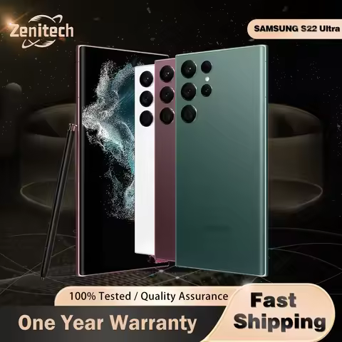 Original Samsung Galaxy S22 Ultra 5G S908U1 8G RAM 128GB/256GB ROM 6.8" Octa Core Snapdragon 888 eSi