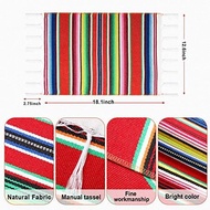 10 Pieces Mexican Table Place Mats Assorted Mexican Serape Placemats Washable Table Mats for Cinco d