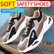 Ready Stock Safety Shoes Steel Toe Shoes Waterproof Lightweight Breathable Safety Protective Shoes Four Seasons Steel Toe-toe Work Shoes Anti-smashing Anti-puncture Work Shoes Ligh