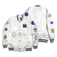 Varsity Jacket Baseball Vintage New York Yankees Pink- Jumpshot