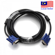 1.5M / 3M / 5M / 10M / 15M / 20M VGA/RGB Cable UL2919 3+4 Core*2 M to M 15 Pin Quality Cable For PC 