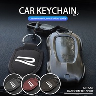 Car Key Case Pendant Leather Logo Shield Chain For Volkswagen VW Jetta Golf4 5 6 Beetle CC B5 B6 B7 EOS GTI MK2