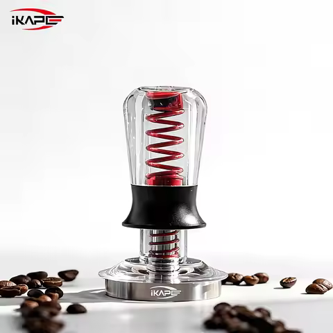 IKAPE V3 Coffee Calibrated Tamper 30 lbs constant pressure,Spring-loaded Calibrated 51/54/58mm Tampe