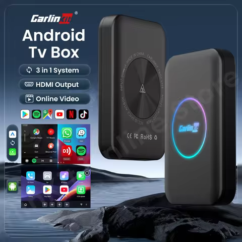 CarlinKit LiteS Android Tv Box CarPlay Wireless Android auto Adapter HDMI Output Support Netfix Yout
