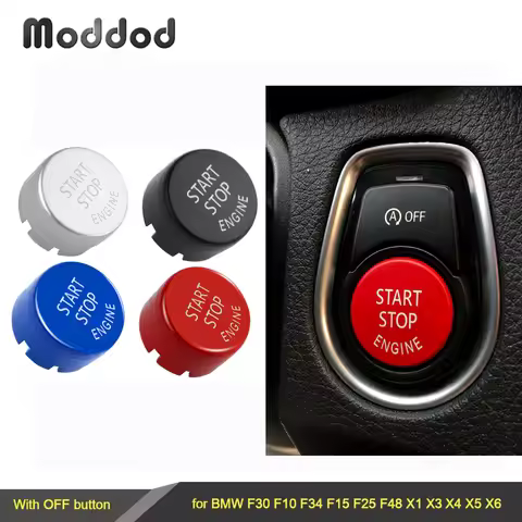 10 pcs/lot Engine Start Stop Button Cover for BMW F30 F10 F34 F15 F25 F48 X1 X3 X4 X5 X6 With Off Sw