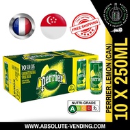 [SINGLE PACK] PERRIER LEMON Sparkling Mineral Water 250ML X 10 (CANS) - FREE DELIVERY within 3 working days!