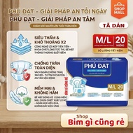 Phu Dat diapers ML20 XL20 super absorbent and anti-spill Phu Dat diapers Phu Dat diapers Phu Dat old