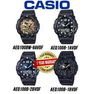 CASIO AEQ100BW SERIES ORIGINAL MEN WATCH WITH 1 YEAR WARRANTY AEQ100BW