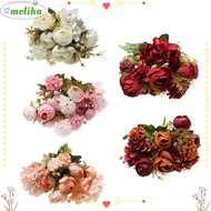 MOLIHA Artificial Flowers Real Touch Silk Hydrangea Handmade Bridal Bouquet