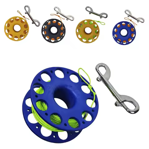 Diving Scuba Reel 98FT/30M Scuba Diving Spool Finger Reel Snorkeling Spearfishing Cave Wreck Dive Sa