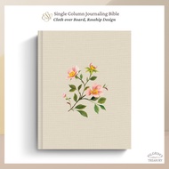 ESV Bible Single Column Journaling Bible Cloth over Board, Rosehip Design