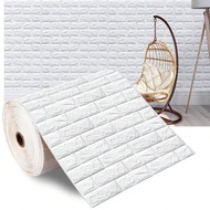 70cmx1/2/3/5/10m 3D Wall Sticker Imitation Brick Bedroom Waterproof Self-Adhesive DIY Wallpaper For 
