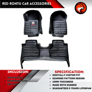 Nissan Navara Deep Dish car matting 2007-2025 Red Rontu car accessories Nissan Car Accessories Navar