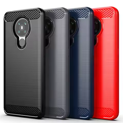For Cover Nokia 5.3 Case For Nokia 5.3 Soft TPU Bumper Carbon Fiber Phone Case For Nokia XR20 2.4 3.