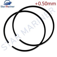 12140-94400-050 Piston Ring Set +0.5MM For Suzuki Outboard Motor 2T DT35 DT40 Diameter 79.5MM Boat E