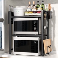 [Taiwan Shipment] Microwave Storage Rack Kitchen Storage Rack Countertop Storage Rack Retractable St
