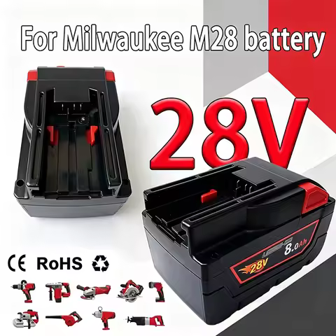 6/8.0Ah Li-Ion Replacement Battery 28V For Milwaukee M28 48-11-2830 0730-20 Tool battery compatible 