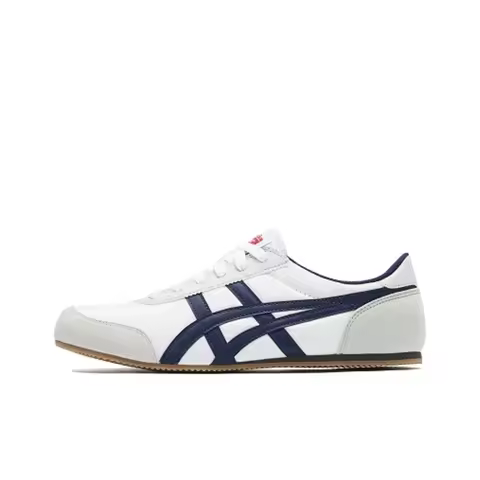 Onitsuka Tiger Track Trainer Retro Low-Top Fashion Wrap-Style Sneakers Unisex White & Blue D318N-015