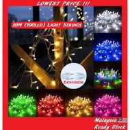 💗 Raya 💗10M Led Light Lamp Extendable Decoration String Fairy Light Lampu Raya Lip Lap Birthday Wedd