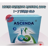 WYETH ASCENDA Growth Milk Formula 1-7 + Years (200g) EXP Date: April 2026