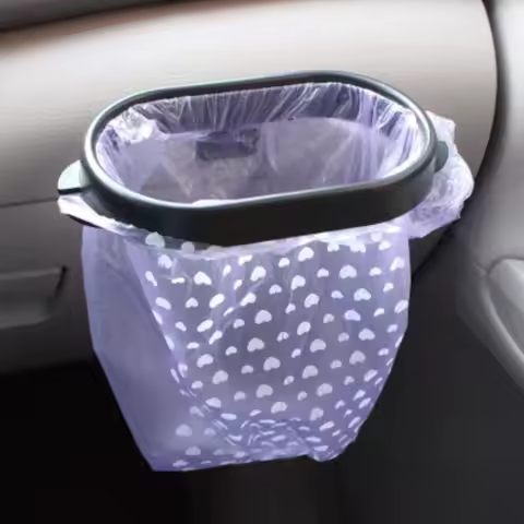 1/2Pcs Car Garbage Bag Rack Retractable Car Garbage Bin Hanging Frame Storage Box Organizer Accessor
