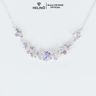 Dây chuyền bạc nữ HELINO dải hoa Lavender đá Tím trang sức lấp lánh cao cấp C67