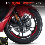 For SYM Jet X 150 14 Inch Wheel Hub Rim Stripe Tape Sticker Motorcycle Accessories Vinyl Reflective 