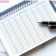 KEEPIN Spiral Bound Notebook, Sturdy Cover Universal Line Pages Financial Record Book, Attendance Bo