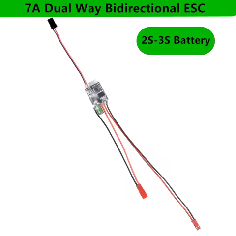 7A Dual Way Bidirectional ESC Speed Controller 2S-3S Lithium Battery Brushed Motor ESC RC Boat Car T