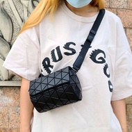 Issey Miyake Japanese-korean Bag New Rhombic Crystal Crossbody Pillow Bag For Men And Women Single Shoulder Underarm Small Flap Waist Bag