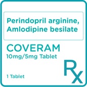 COVERAM Coveram Perindopril arginine 10mg + Amlodipine 5mg 1 Tablet [Prescription Required]