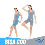 Setelan baju senam tangtop wanita dan celana senam pendek | set pakaian olahraga senam aerobik wanit