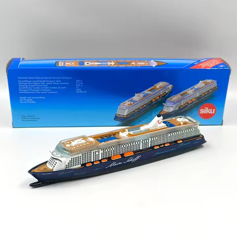 Siku Dieacast 1:1400 Scale 1724 Mein Schiff 3 Alloys & Plastics Cruise Ship Series Model For Display