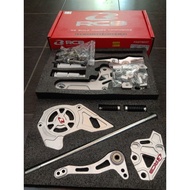 RACING BOY RCB SINGLE FOOTREST S2 YAMAHA Y15ZR RACING BOY RCB (SILVER)